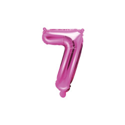 Foliová číslice 7 - růžová - 35cm
